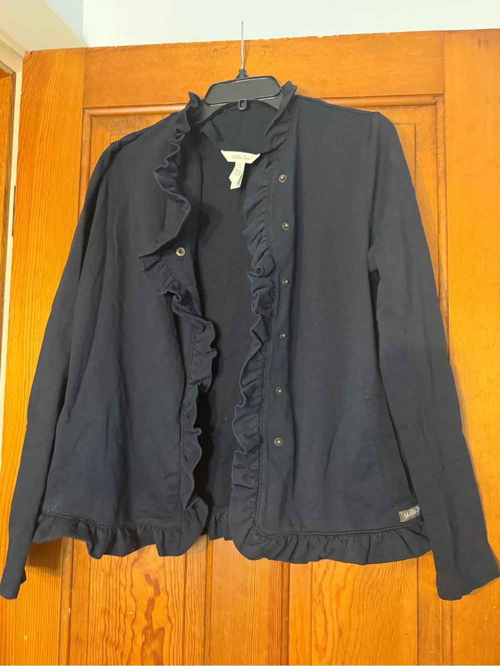 Matilda Jane Black Ruffle-Trim Cardigan
